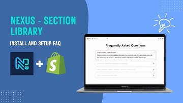 Add a FAQ Section to ANY Shopify Theme | Nexus Sections Library