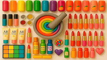 Satisfying Slime ASMR DIY 🌈 How to Make Rainbow Cloud Slime with Makeup Cosmetic Candy Pop Glitter