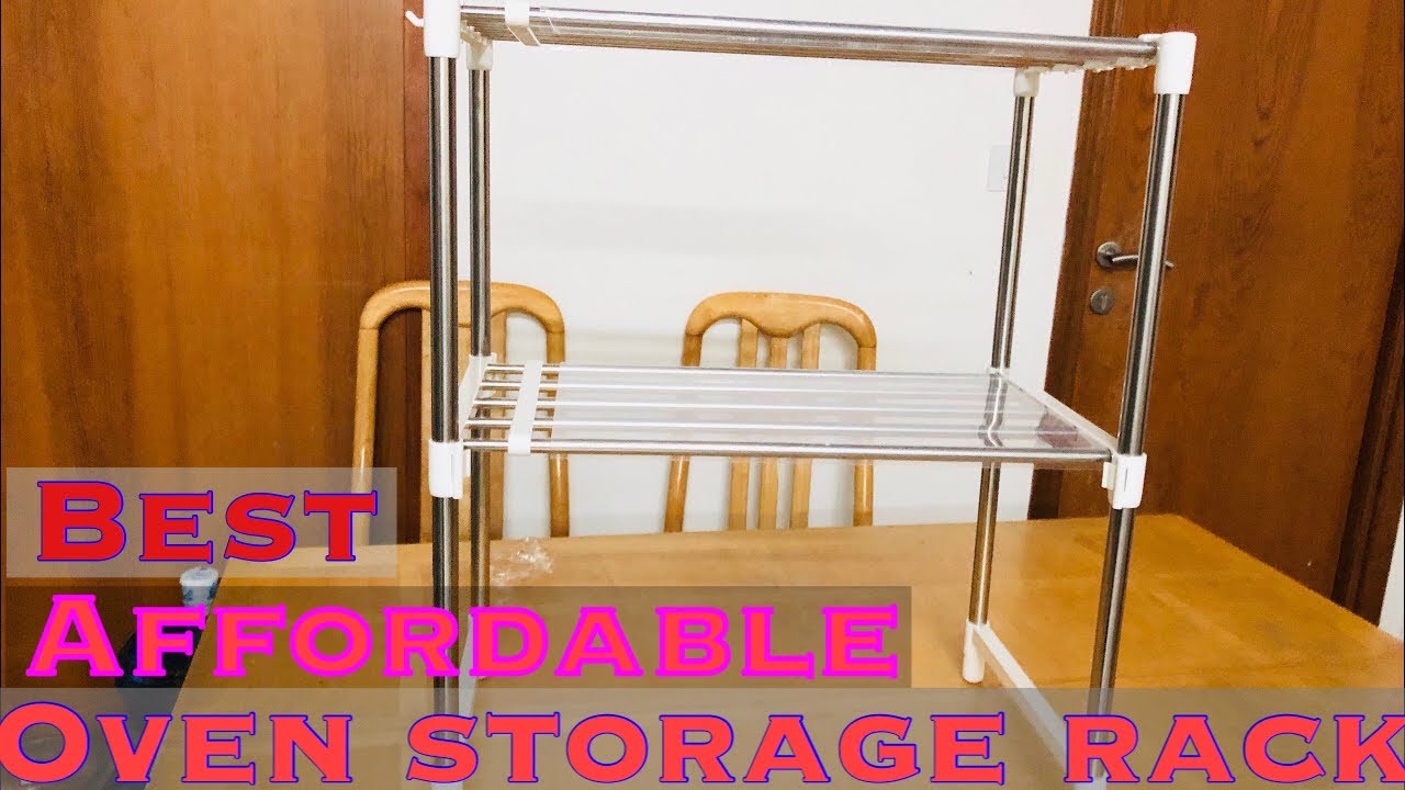 Adjustable storage oven rack.kitchen space saver - YouTube