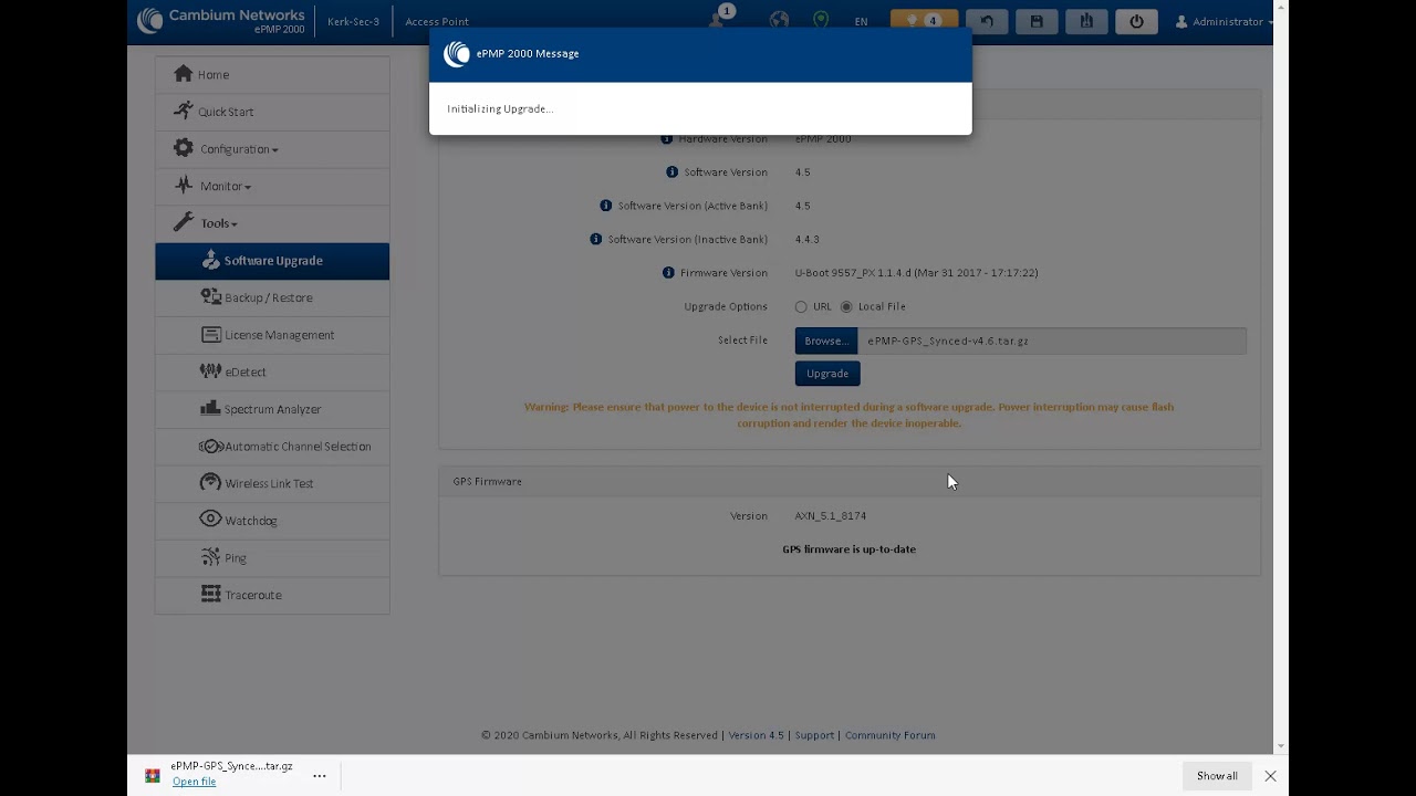 Cambium Networks - ePMP2000 Firmware Upgrade