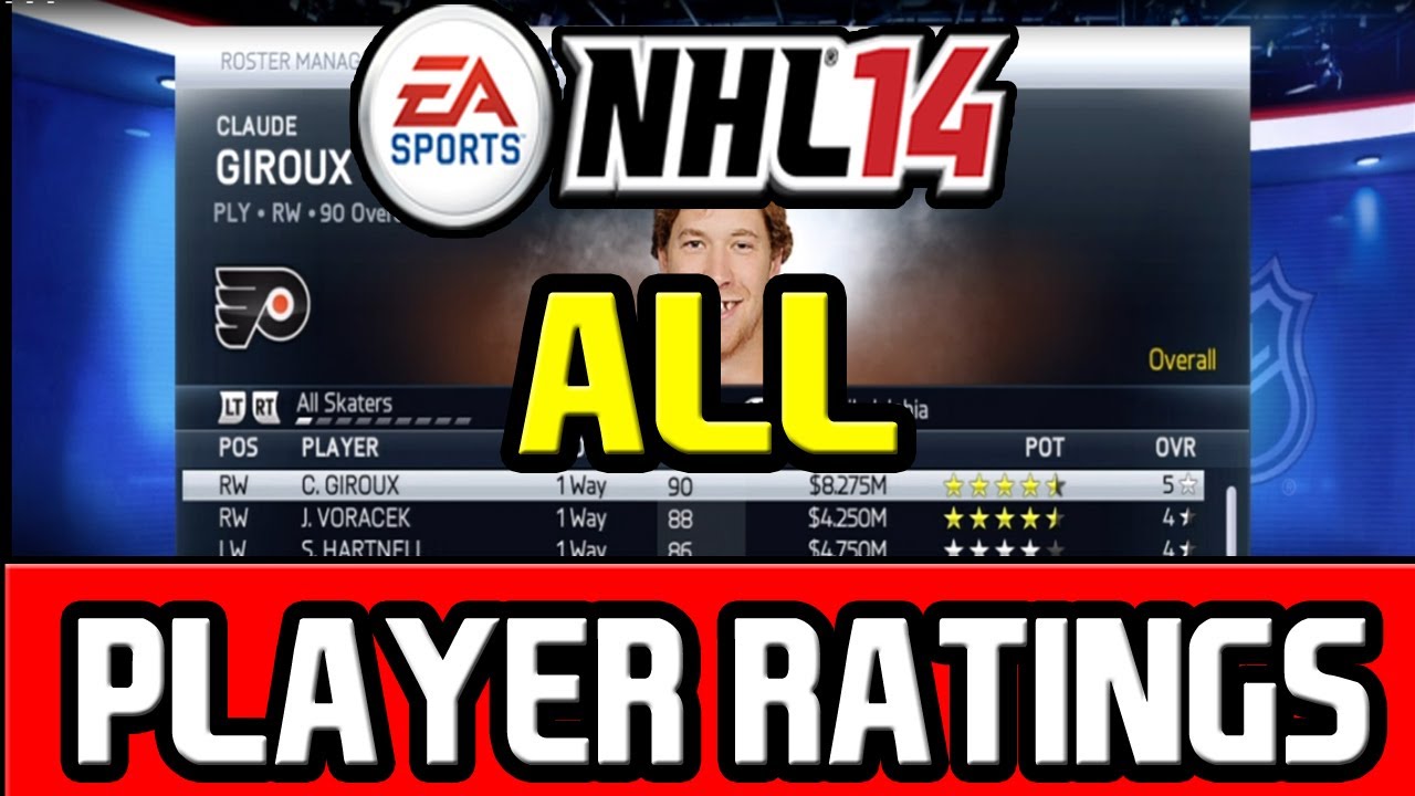NHL 14: ALL NHL Player Ratings