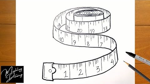 How to Draw a Sewing Tape Measure
