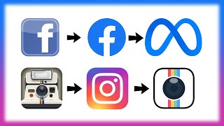 Meta/Facebook Companies Logos Evolution (Instagram, Messenger...)