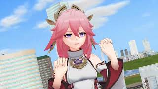 [巨人娘 Giantess] Yae Miko Growth Dance - GimmexGimme - [MMD]