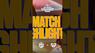 KRU vs. GENG | MATCH HIGHLIGHTS | VALORANT Game Changers Championship - Knockouts #shorts