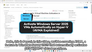 Activate Windows Server 2025 VMs Automatically on Hyper-V (AVMA Explained)