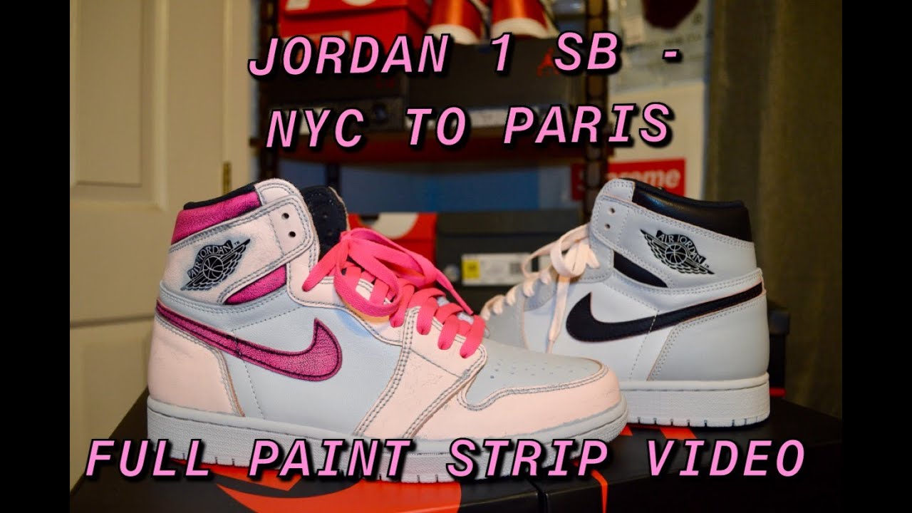 nyc to paris jordan 1 paint removal