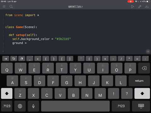 Pythonistas game on Ipad - part 2: the ground