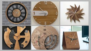 Special Design Wooden Clock, Art Wall Clock, Walnut Wood Clock, Maple Wood Clock, Housewarming Gift