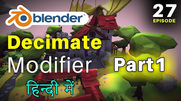 Blender Full Training - Episode 27 - Decimate Modifier Tutorial, Decimate Collapse Modifier Detail