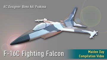 Scratchbuilt 3D Scale F-16C RC Plane Maiden Day Video Compilation