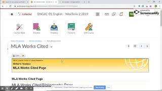 Loyola ENG4C - MLA format and how to Cite Sources