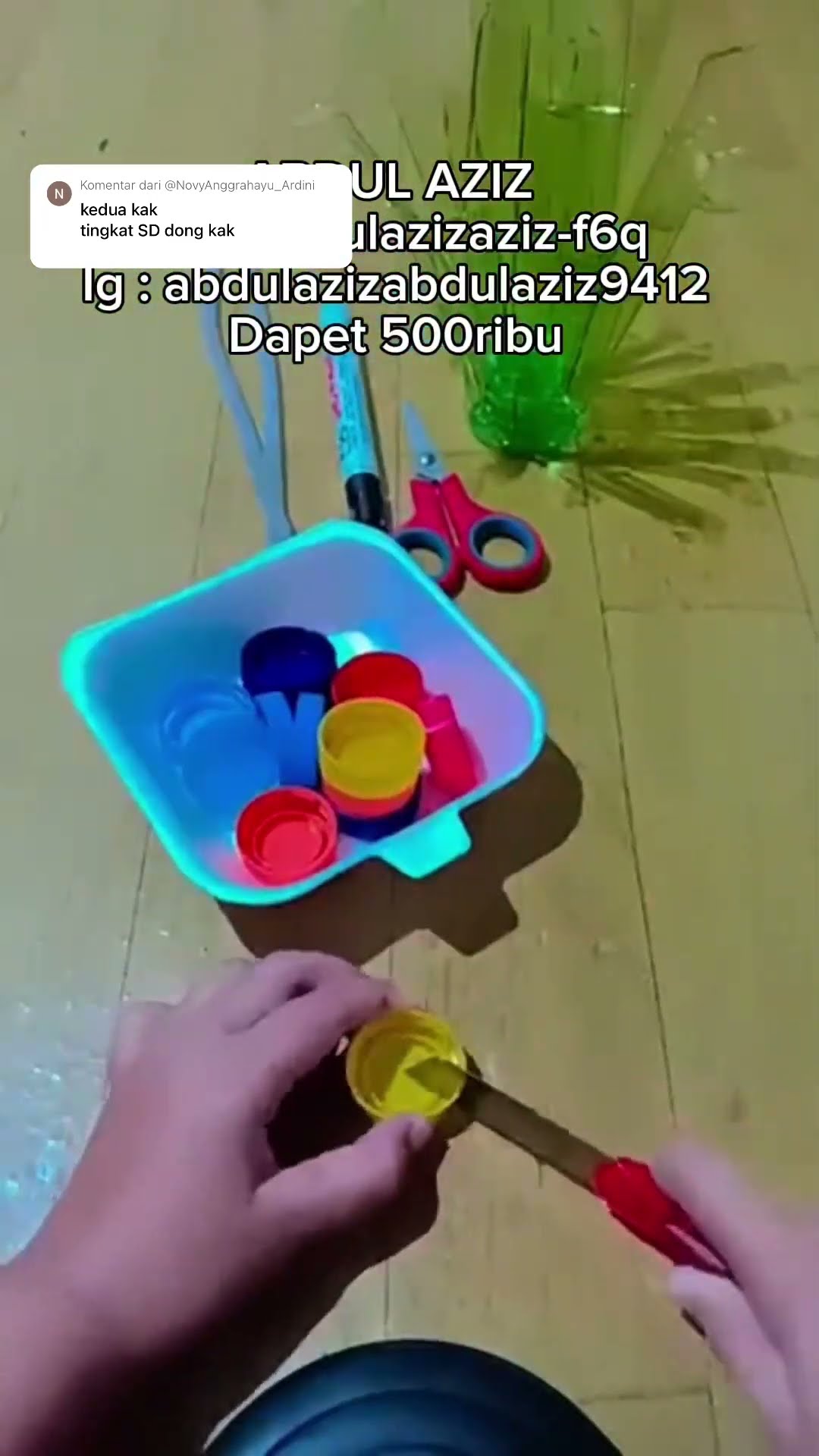 PEMENANG LOMBA KERAJINAN BOTOL BEKAS TINGKAT SD/MI
