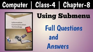 Celebrity Class 4|| Computer|| Chapter 8 | Using Submenu | Full Question Answers | Jeevandeep Publication ICT Net Worth