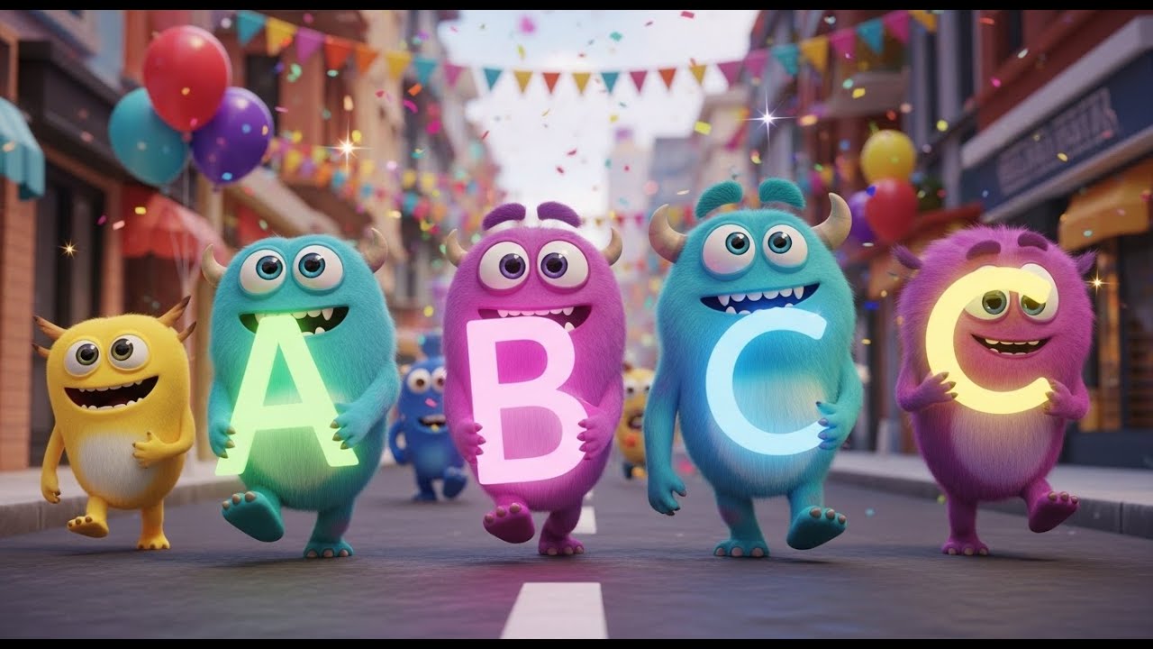 ABC Parade of Friendly Monsters 👹🎉 | Learn Alphabet with Fun Monsters & Playful Adventure for Kids