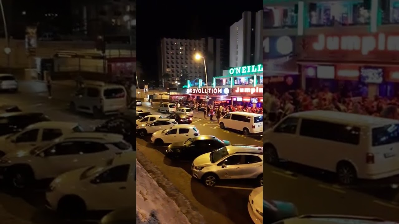 Playa De Las Americas night life (Tenerife Canary Islands Spain)
