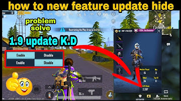 HOW TO HIDE KD FD IN BGMI HIDE KD FD enable disable 1.9 UPDATE new feature PUBG AUR BGMI