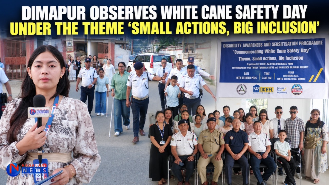 ‘ASK BEFORE YOU HELP’ | DIMAPUR SPREADS AWARENESS ON VISUAL IMPAIRMENT