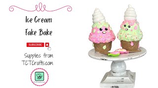 How to Make a Whimsical DIY Ice Cream Cup Fake Bake Design Using Air Dry Foam Clay