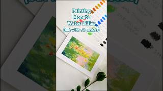 Monet's Water Lillies 🖍️ but in oil pastel #art #oilpastel #impressionism #arttutorial #oilpastels