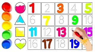 1-10 Counting, table👫👭🧑‍🤝‍🧑🌈,learn numbers, 1-20,1-100, learn shapes for kids👫 | Preschool learning