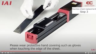 ELECYLINDER Maintenance Video - S1 Stainless Sheet Replacement - For Slider Type Electric Actuator