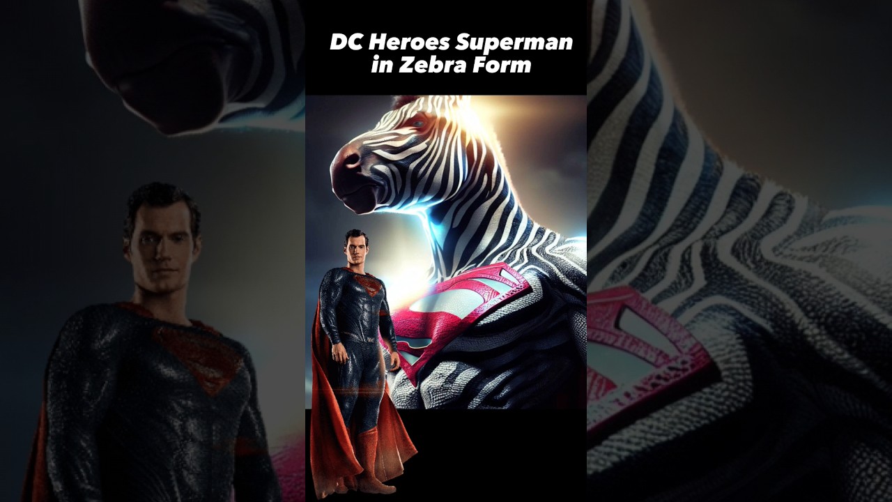 DC Superhero Superman in Zebra Form, wih keren nih zebra jadi kuat banget!! 