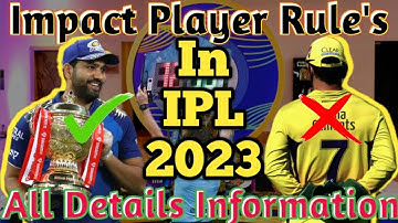 Impact Player in IPL 2023 - all you need to know about the new rule; IPL Breaking News.