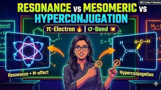 Resonance, Mesomeric Effect & Hyperconjugation | π-Electron vs σ-Bond | NCERT 11