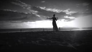 Vintage sunset hula hooping in South Africa