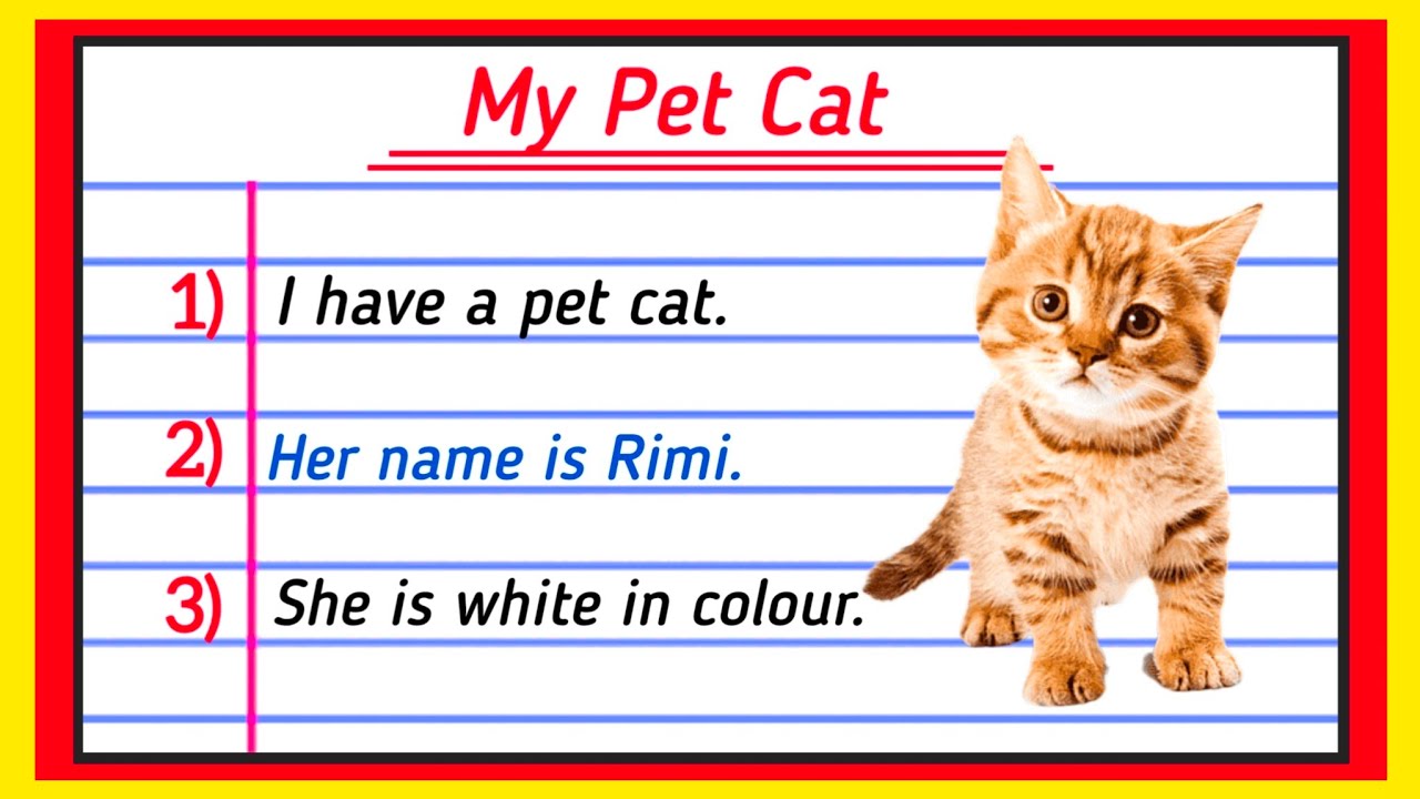 10 lines on my pet cat | my pet cat paragraph in english | essay on my favourite pet cat 10 lines