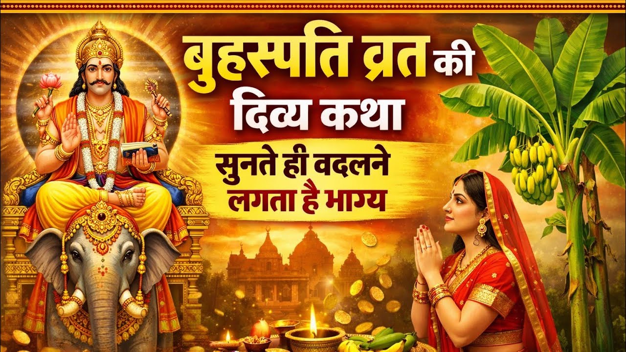 बृहस्पति व्रत की पावन कथा | सुनते ही बदलने लगता है भाग्य | Brihaspati vrat katha |Guruvaar Vrat Kath