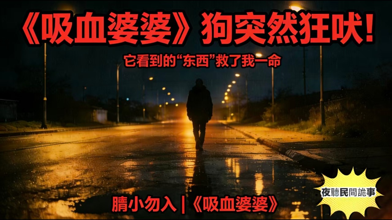 《吸血婆婆》狗突然狂吠！它看到的“東西”救了我一命#靈異故事 #民間傳說 #狗狗英雄 #恐怖傳說 #忠犬護主 #吸血鬼傳說 #神秘事件 #寵物靈異 #懸疑驚悚 #感人故事