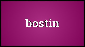 Bostin Meaning