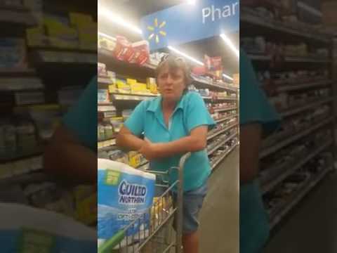 Racist White woman at Walmart 5/22/17 Lets make Her Famous