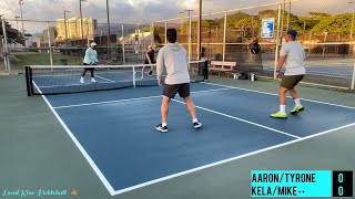 Aaron/Tyrone vs Kela/Mike | Men’s Doubles Pickleball, 6am session | O’ahu, HI
