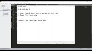Pemrograman Web - MySQL (DELETE)