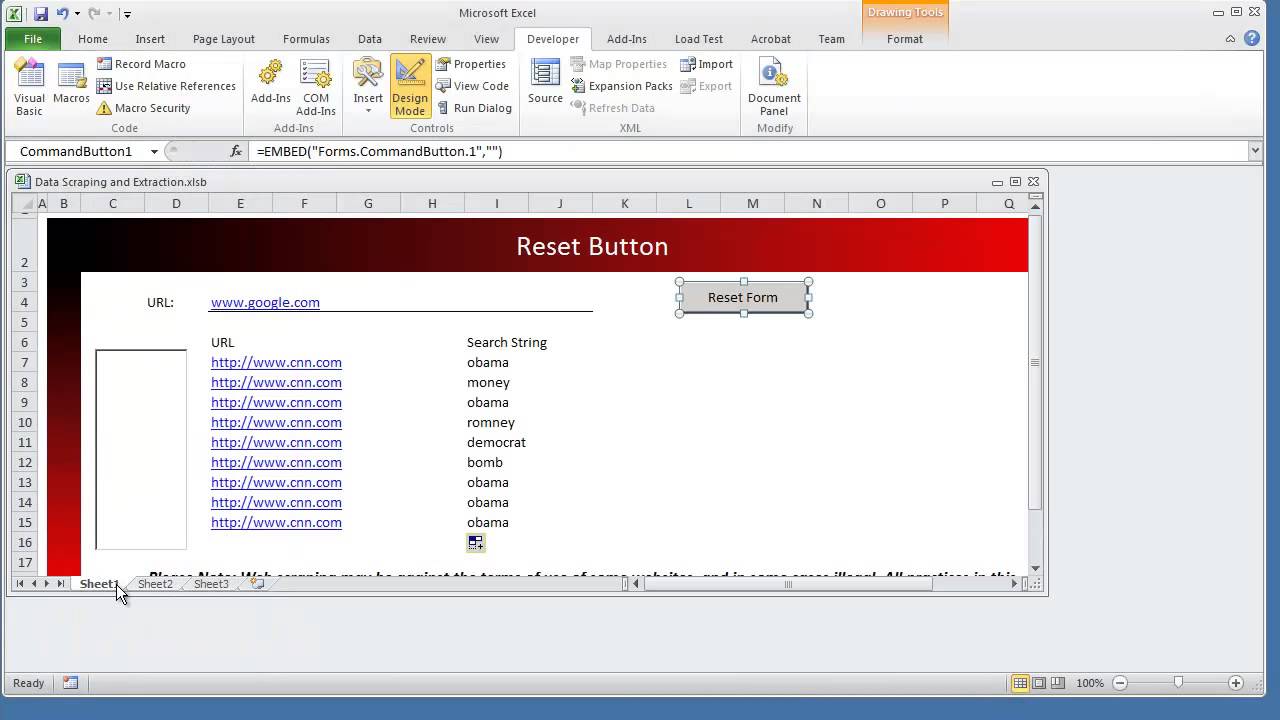 How to Create a ResetClear Form Button (Worksheet) VBA Microsoft Excel  26/26