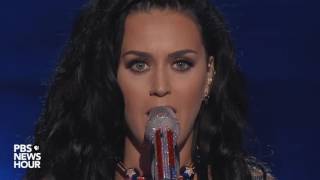 Watch Katy Perry perform 'Rise and 'Roar' at the 2016 Democratic National Convention