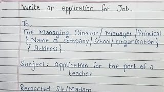 Write an Job application | Job application format screenshot 2