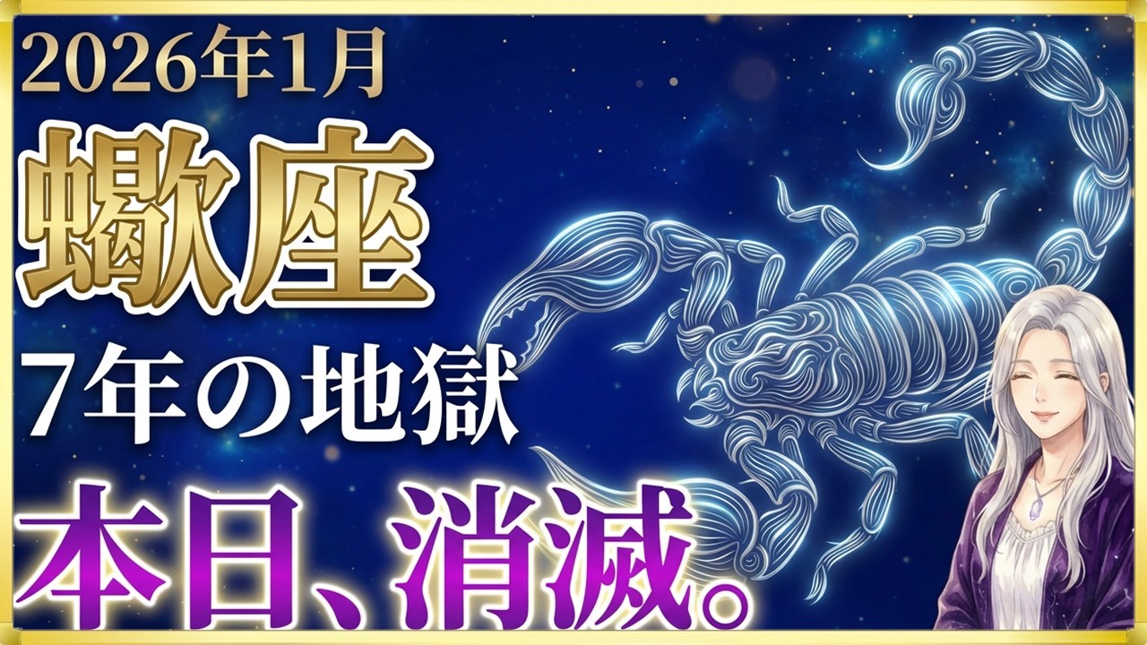 【蠍座♏金運】涙が止まらない…7年間の「人間地獄」がついに終わります。1月27日、あなたは全ての苦しみから解放されます【月詠の12星座】