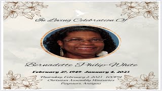 In Loving Celebration of Bernadette Philip - White