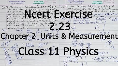 Ncert Exercise 1.17 | Chapter 1 | Units and Measurement | Class 11 Physics