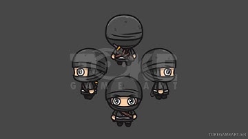 4 Directional Ninja   2D Character Sprite