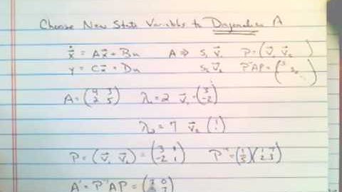 State Space Matrix Diagonalization