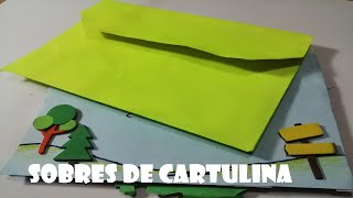 COMO HACER SOBRES PARA POSTALES CON CARTULINA (DIY) RAPIDO, FACIL Y Sencillo Con Eloy González 🎨