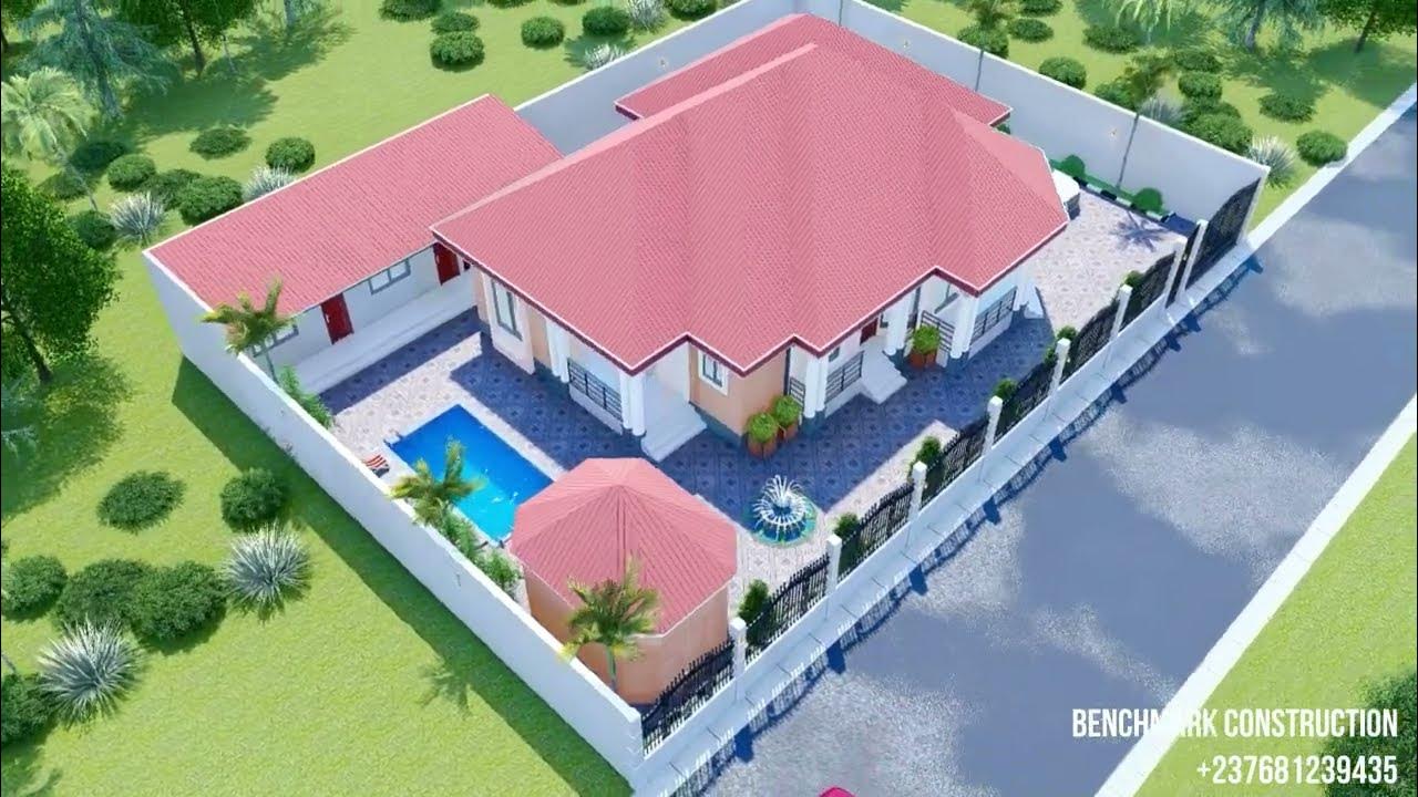 4 BEDROOM BUNGALOW DESIGN IN YAOUNDE cameroon YouTube