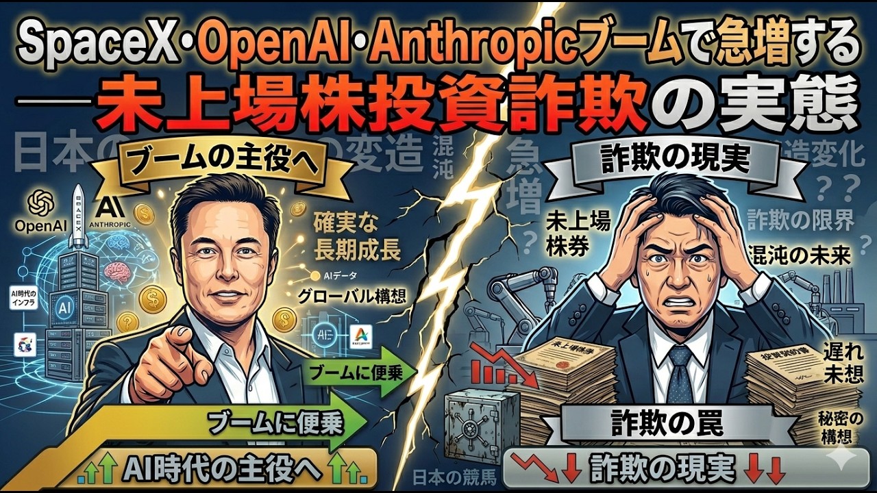 SpaceX・OpenAI・Anthropicブームで急増する未上場株投資詐欺の実態