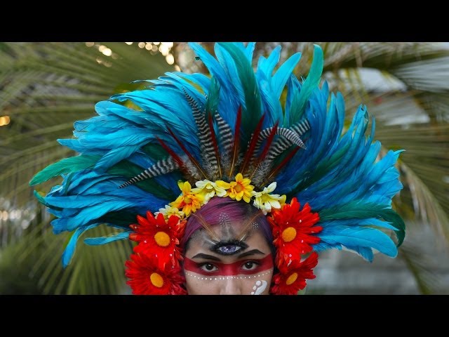 feather headpiece festival