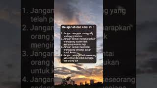 Belajar Dari 4 Hal Diatas